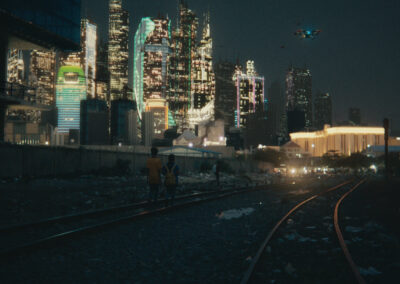 Still from Karmalink, produced by film producer Valerie Steinberg.